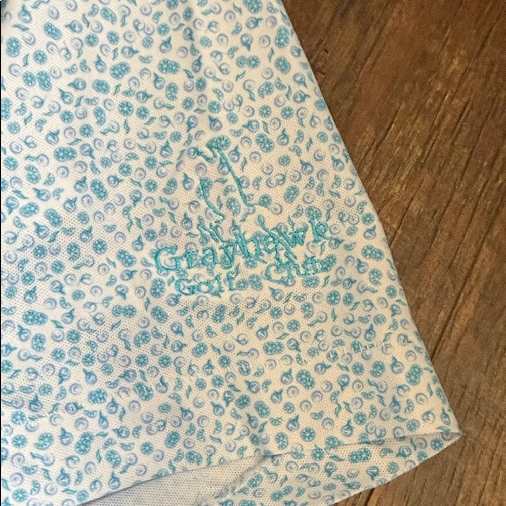 Peter Millar Sky Blue Patterned Polo Shirt - Picture 6 of 7